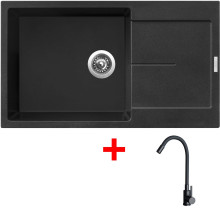 Sinks ULTIMA 860 XXL Metalblack + ELASTA černá matná 